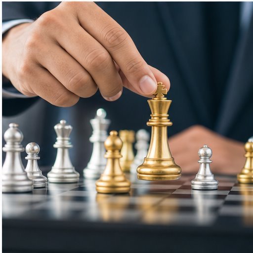 Chess strategy representing business planning