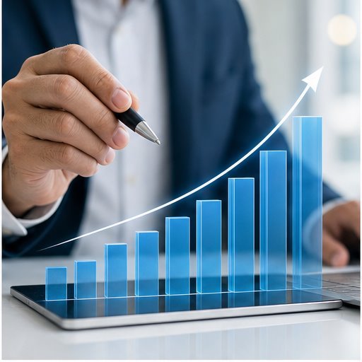 Rising chart representing investment planning