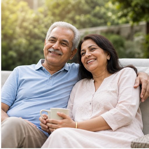 Happy retired couple